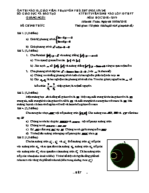 Đề thi tuyển sinh vào Lớp 10 THPT môn Toán - Năm học 2018-2019 - Sở giáo dục và đào tạo Quảng Ngãi